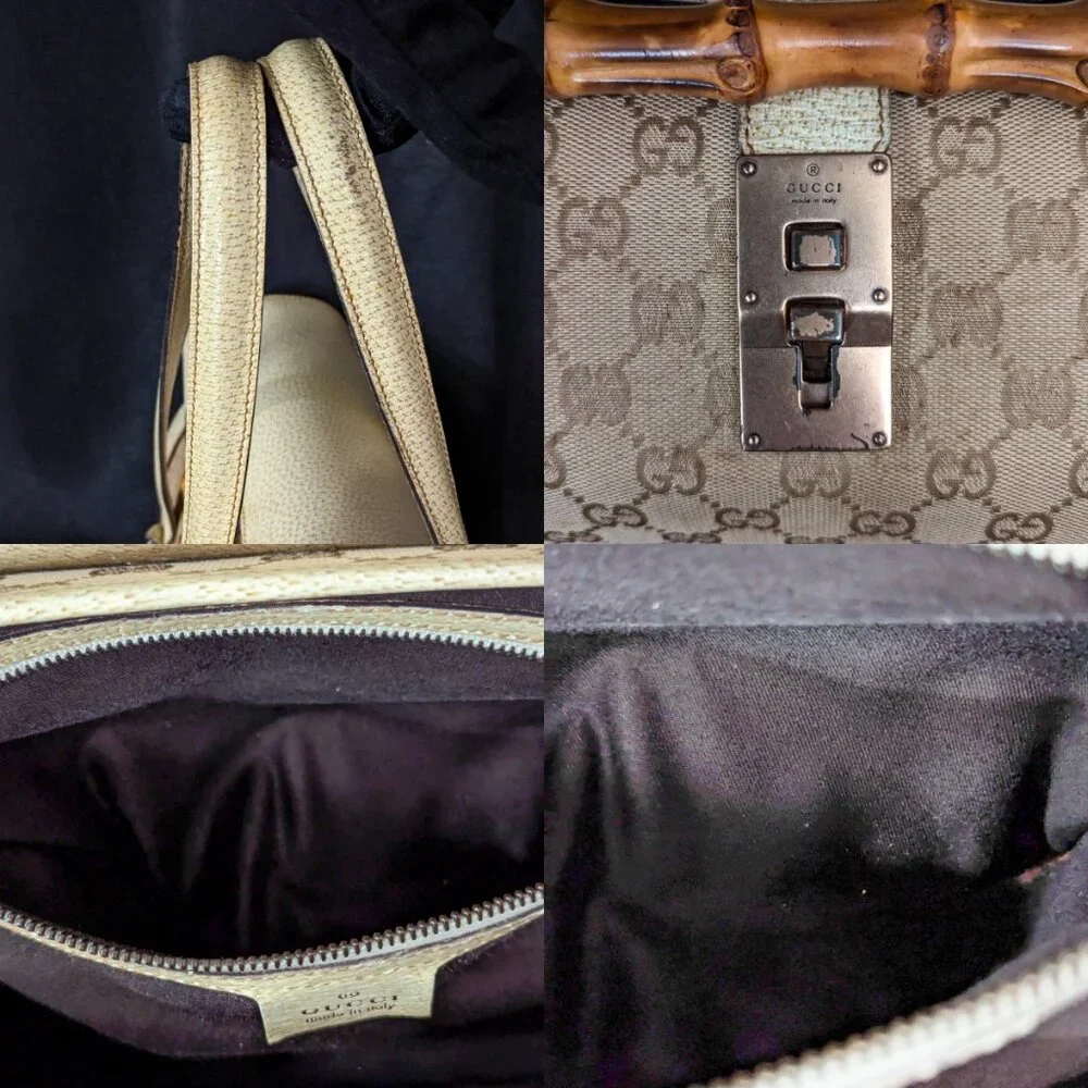GUCCI Bamboo 1947 Bullet Bag - Off White - Picture 12 of 16